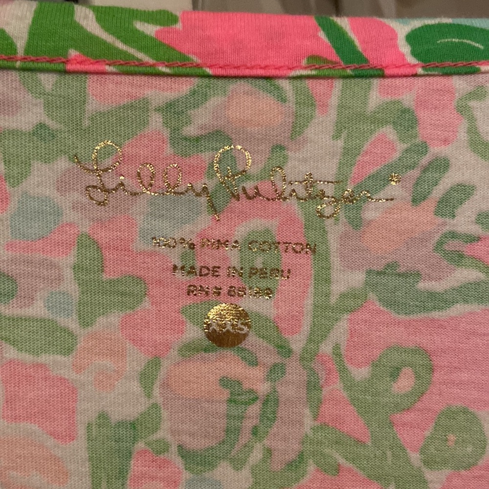 NWOT Lilly Pulitzer XXS 3 quartersleeve palmetto tshirt dress - Picture 2 of 4
